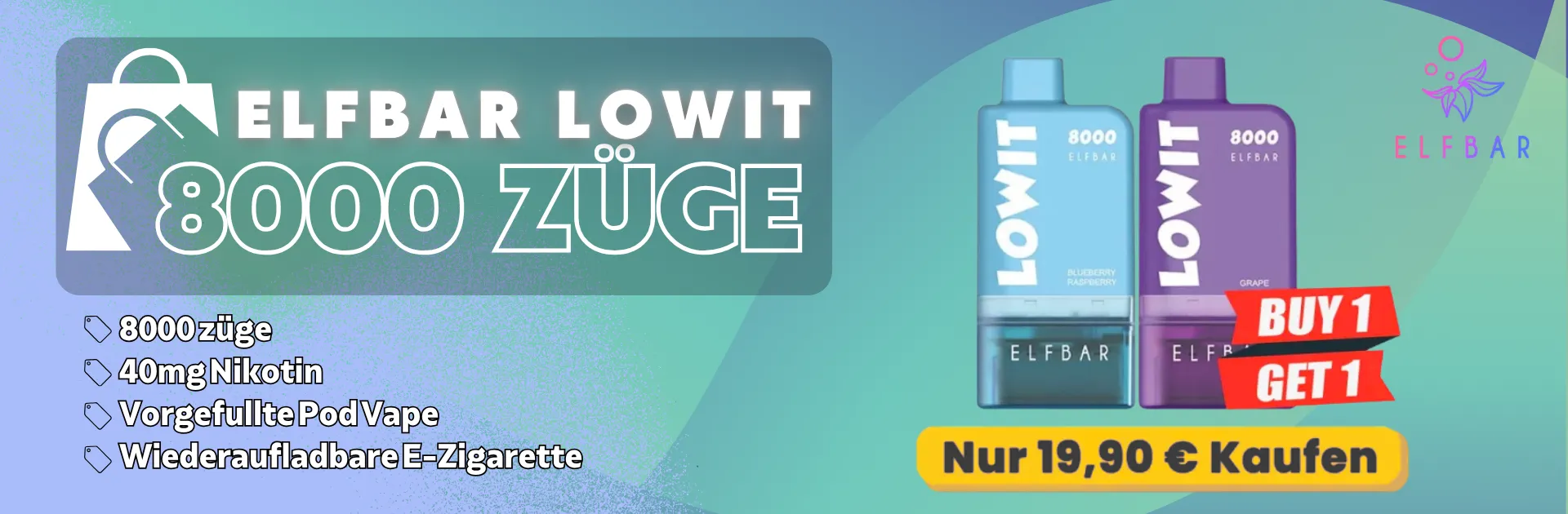 ELFBAR Lowit 8000 Züge