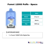 Fumot 12000 Puffs Digital Box-details