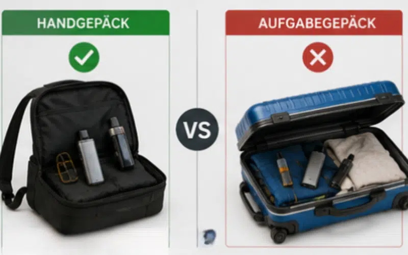 Darf Man Vape Mit Ins Flugzeug Nehmen? Regeln &Amp; Tipps 2026 | Vapepenzone Deutschland Handgepäck VS Aufgabegepäck