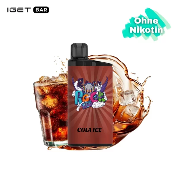 IGET Bar 3500 Züge nikotinfrei günstige Einweg Vape - Cola Ic