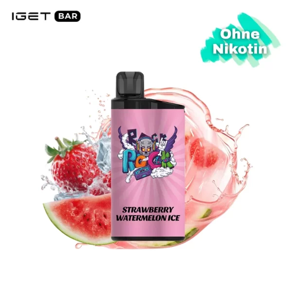 IGET Bar 3500 Züge nikotinfrei - Strawberry Watermelon Ice Einweg-E-Zigarette