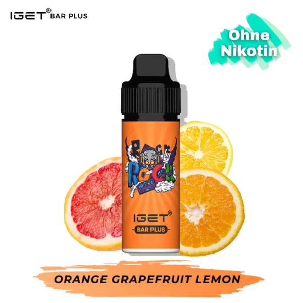 IGET Bar Plus Kit nikotinfrei 6000 Züge - Orange Grapefruit Lemon