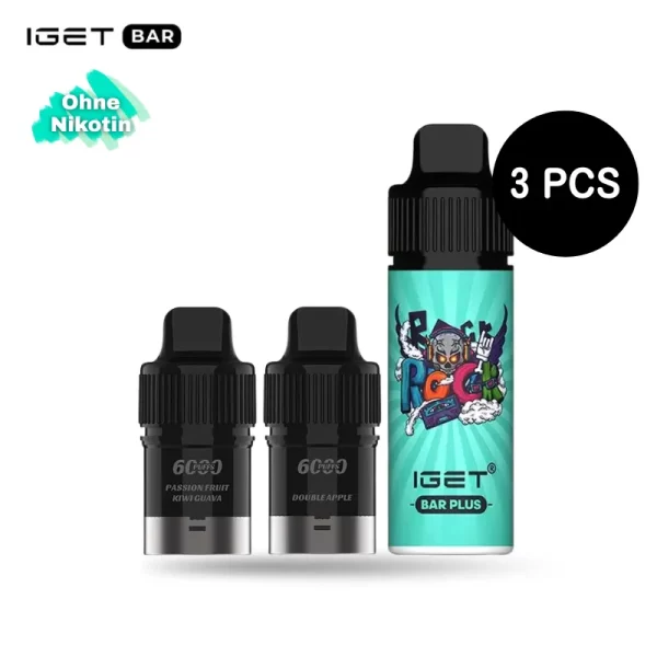 IGET Bar Plus Kit Ohne Nikotin 1 Kit 2 Pods