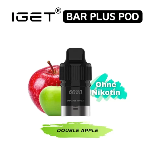 IGET Bar Plus Pod nikotinfrei 6000 Züge - Double Apple