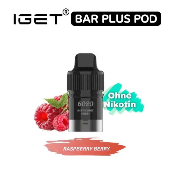 IGET Bar Plus Pod nikotinfrei - Raspberry Berry