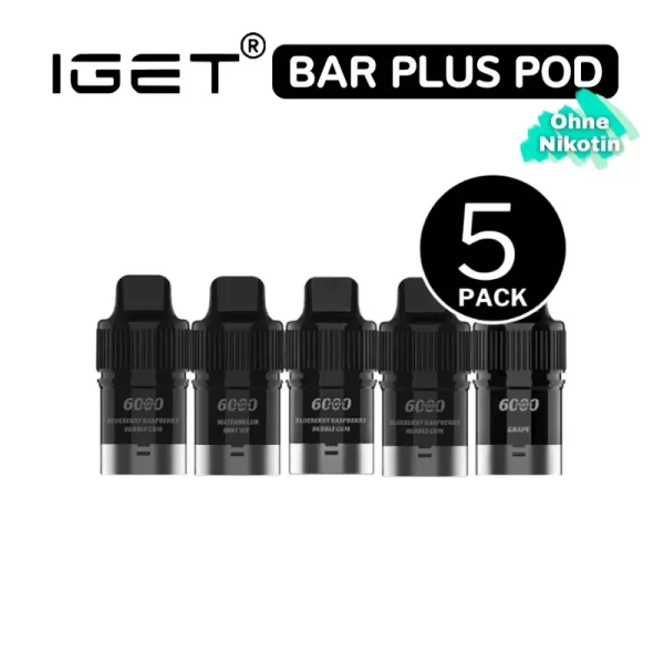 IGET Bar Plus Pod 5-er pack