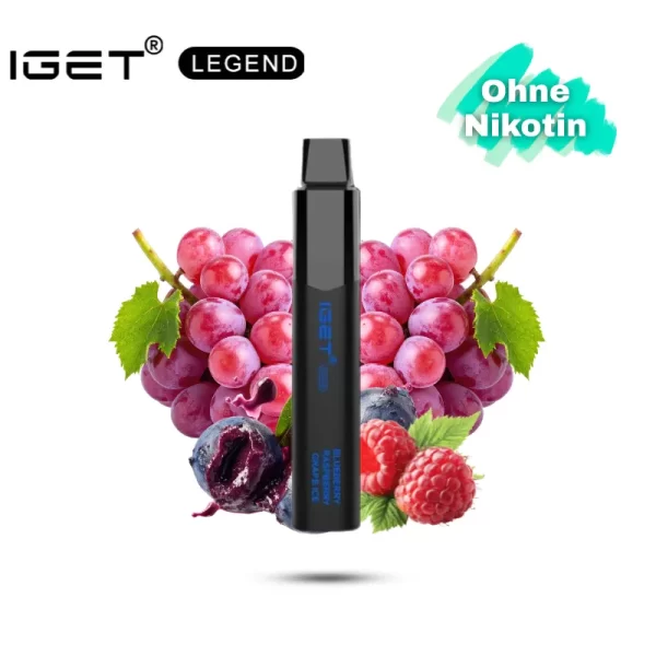 IGET Legend 4000 Puffs 0% - Blueberry Raspberry Grape Ice