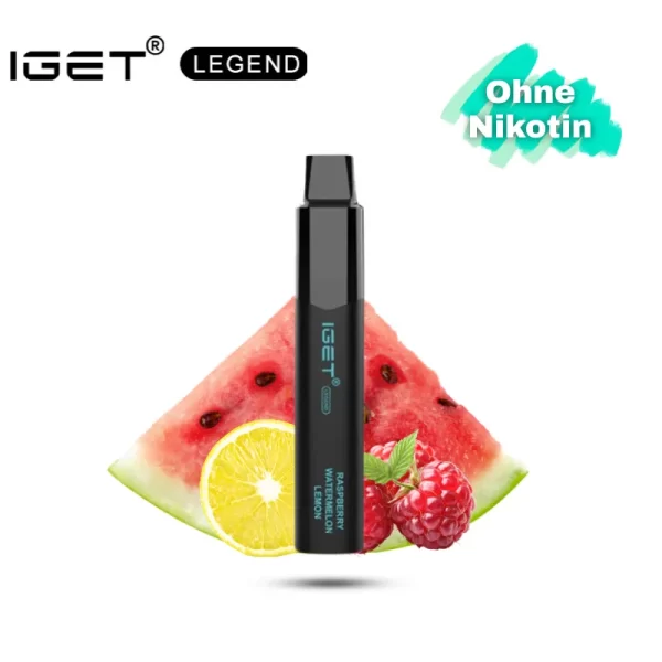 IGET Legend nikotinfrei - Raspberry Watermelon Lemon | 4000 Züge – nur 10,90 €