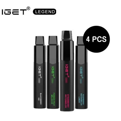 IGET Legend nikotinfrei - 4000 Züge 0% Nikotin 4-er pack