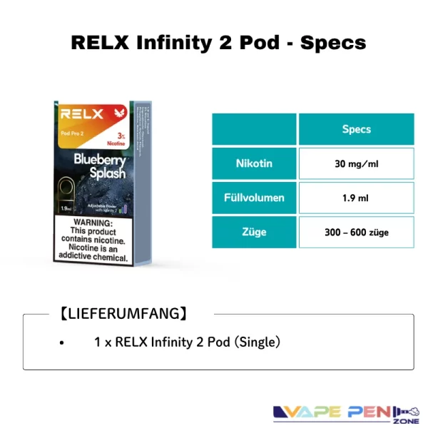 RELX Infinity 2 Pod (RELX Pod Pro 2)-details