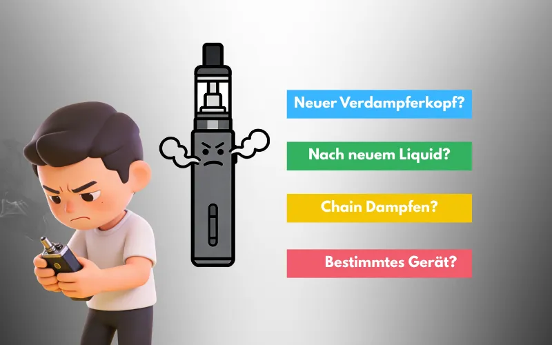 Vape schmeckt verbrannt diagnostizieren
