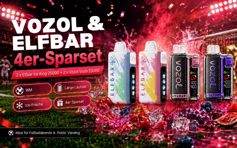 Elfbar Ice King &Amp; Vozol Vista 20000 4Er Vape Set (2+2 Set) | Vapepenzone Deutschland Vozol & ELFBAR Bundle sale