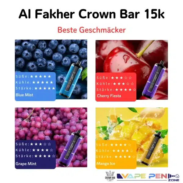 Al Fakher Crown Bar 15K Beste Geschmaecker