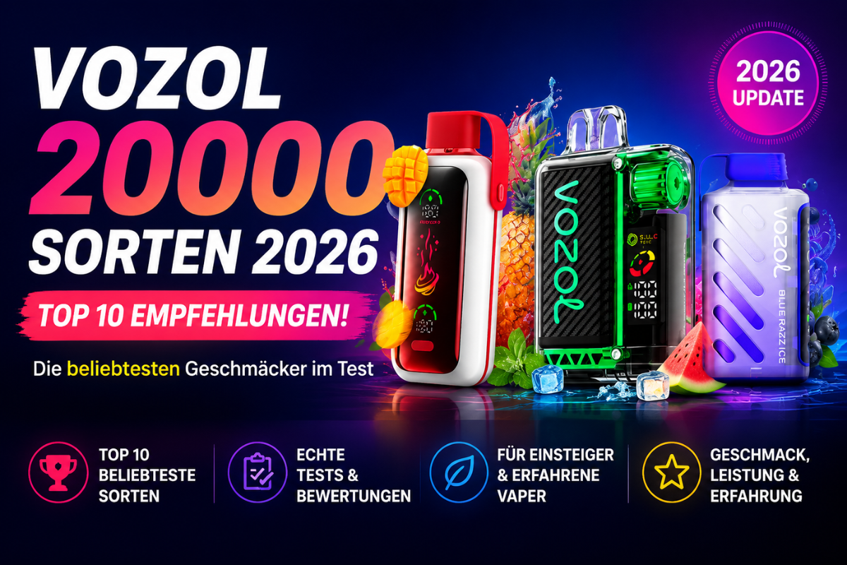 Vozol 20000 Sorten 2026: Alle Geschmäcker &Amp; Top 10 Favoriten | Vapepenzone Deutschland Beste Vozol 20000 Sorten Liste