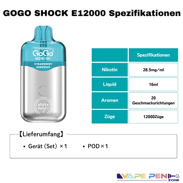 GOGO SHOCK E12000 Spezifikationen