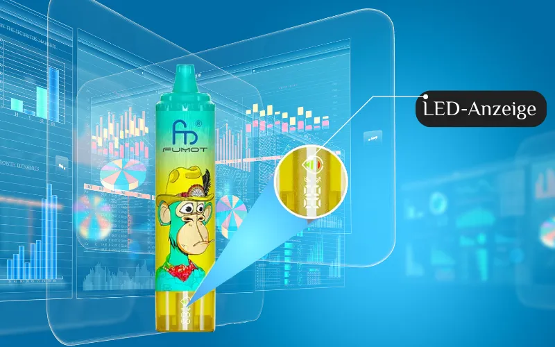 Randm Tornado 15000 Im Test: Diese 5 Funktionen Überzeugen! | Vapepenzone Deutschland randm tornado 15000 LED-Anzeige