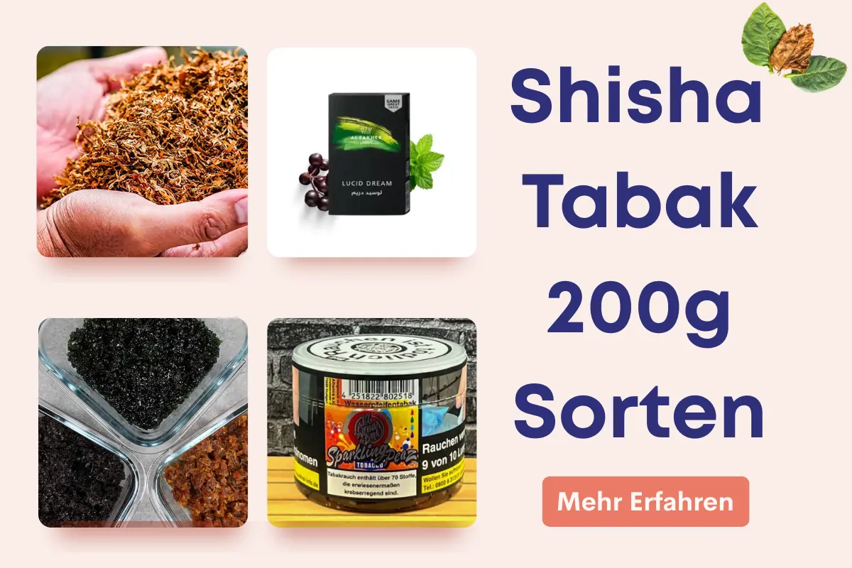 Shisha Tabak 200g Sorten