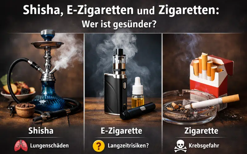 Shisha vs. Vape vs. Zigaretten
