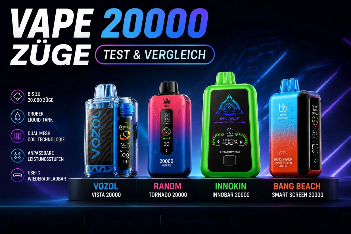 Vape 20000 Züge Test 2026: Beste Modelle Im Vergleich &Amp; Kaufberatung | Vapepenzone Deutschland Vape 20000 Züge