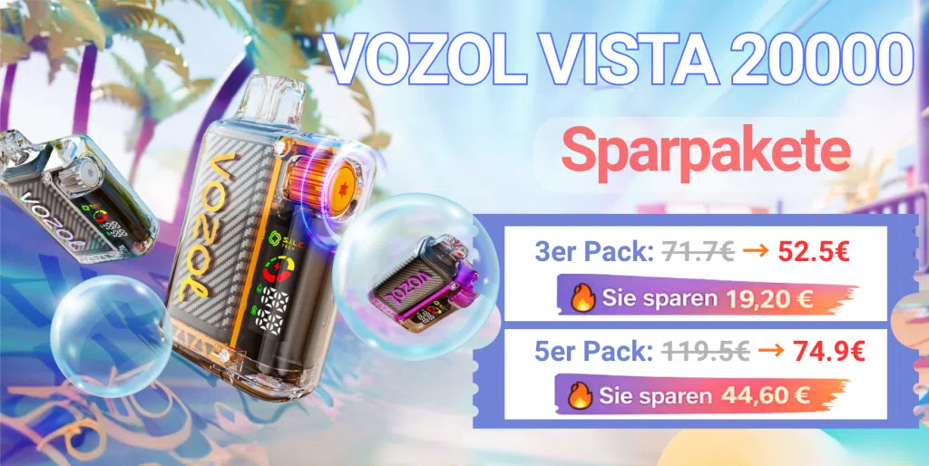 Vozol Vista 20000 3er und 5er Pack Rabatt