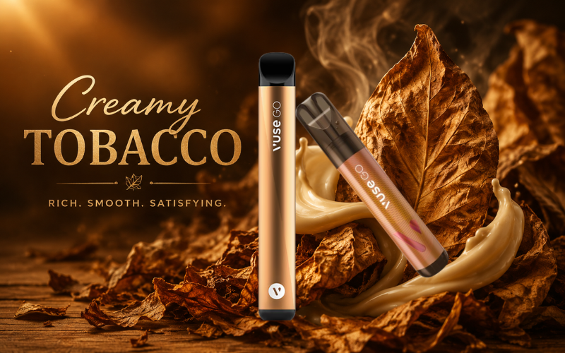 Beste Vuse Go Sorten 2026: Top 5 Geschmäcker Im Überblickdie! | Vapepenzone Deutschland VUSE Go Sorten Creamy Tobacco