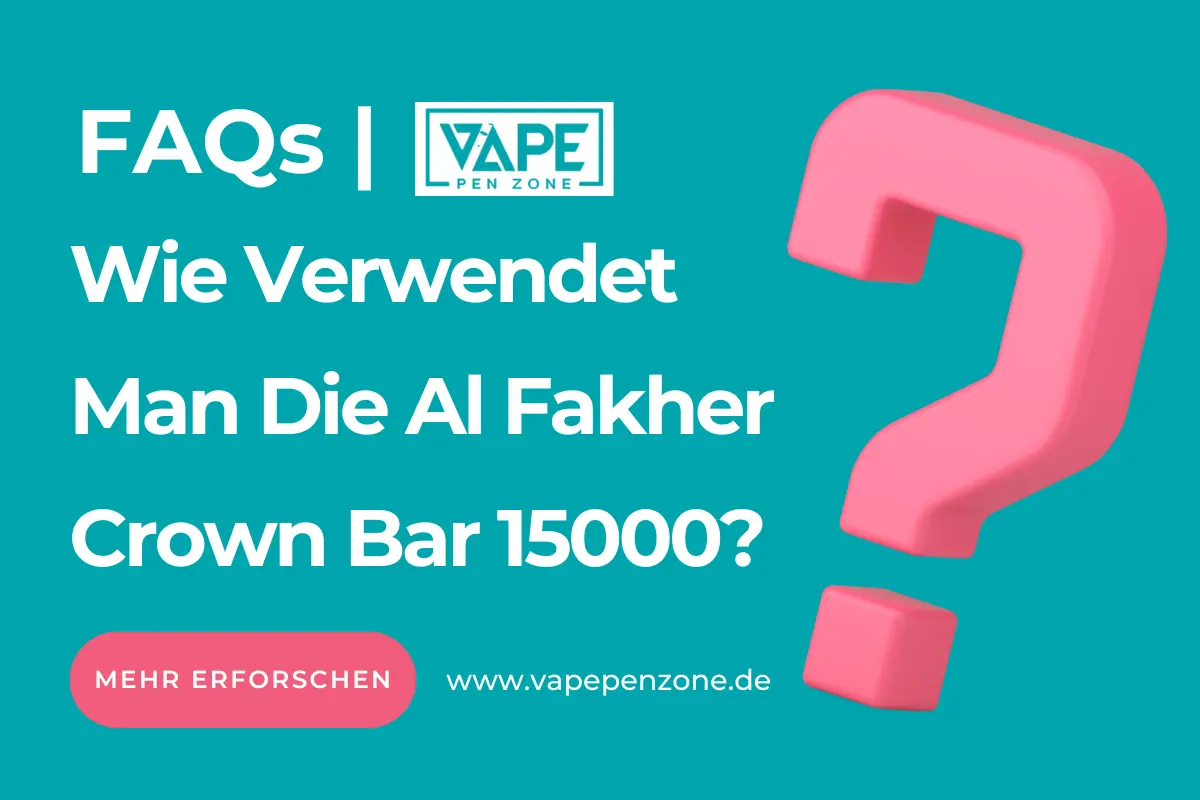Wie Verwendet Man Die Al Fakher Crown Bar 15000?